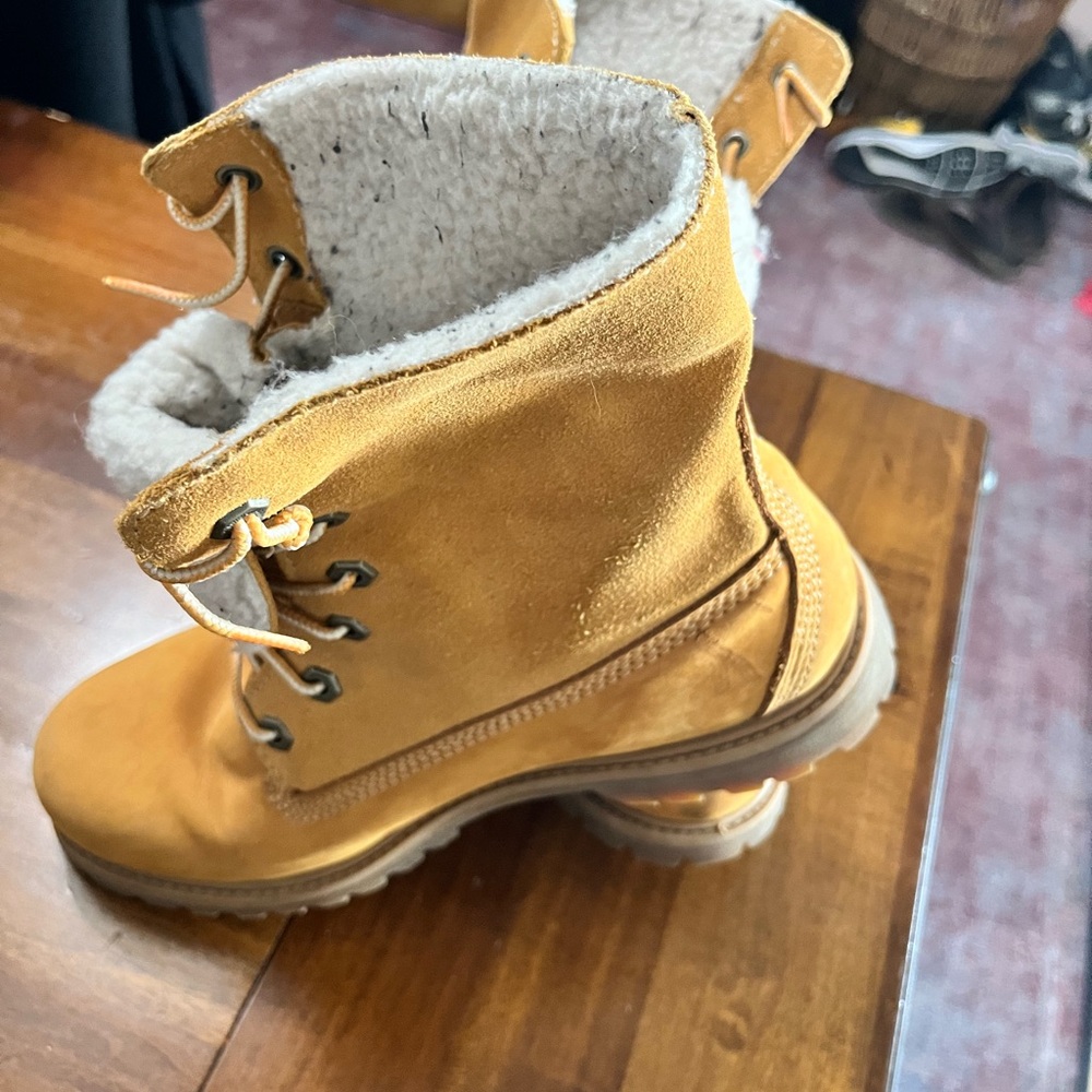 Timberlands with some sock pilling